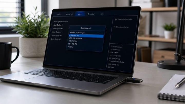 Démarrer Windows 11 depuis une clé USB sans se tromper